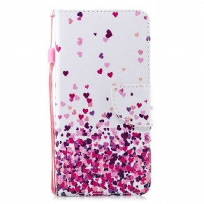 Flip Cover iPhone 11 Med Snor Flere Strappy Hearts