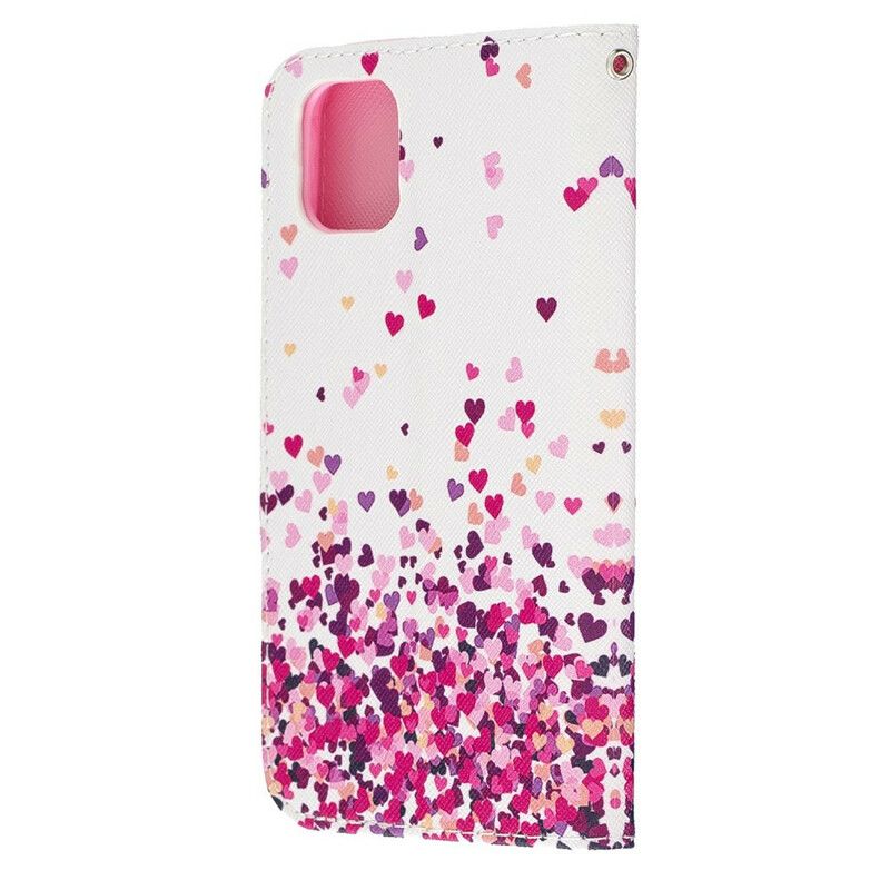 Flip Cover iPhone 11 Med Snor Flere Strappy Hearts