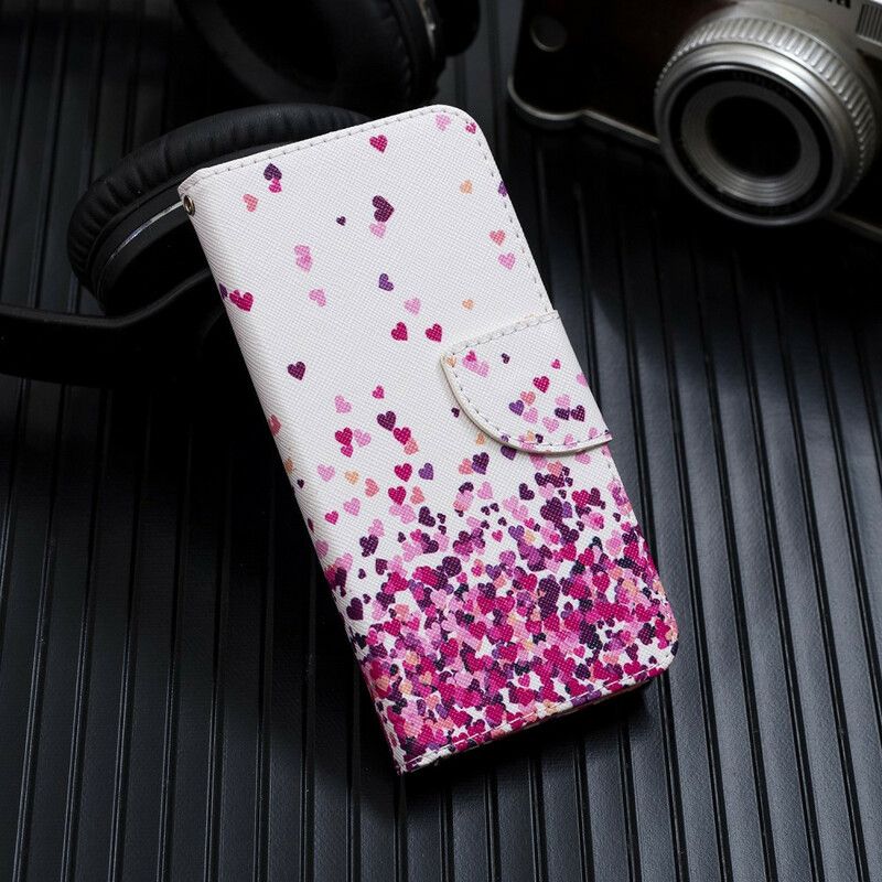 Flip Cover iPhone 11 Med Snor Flere Strappy Hearts