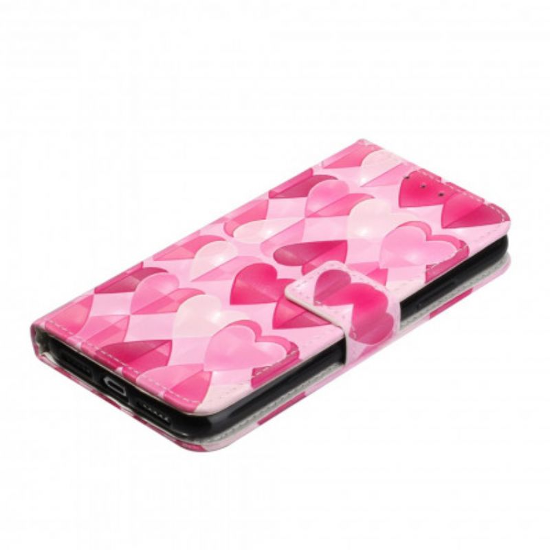 Flip Cover iPhone 11 Med Snor Justerbar Hjerterrem