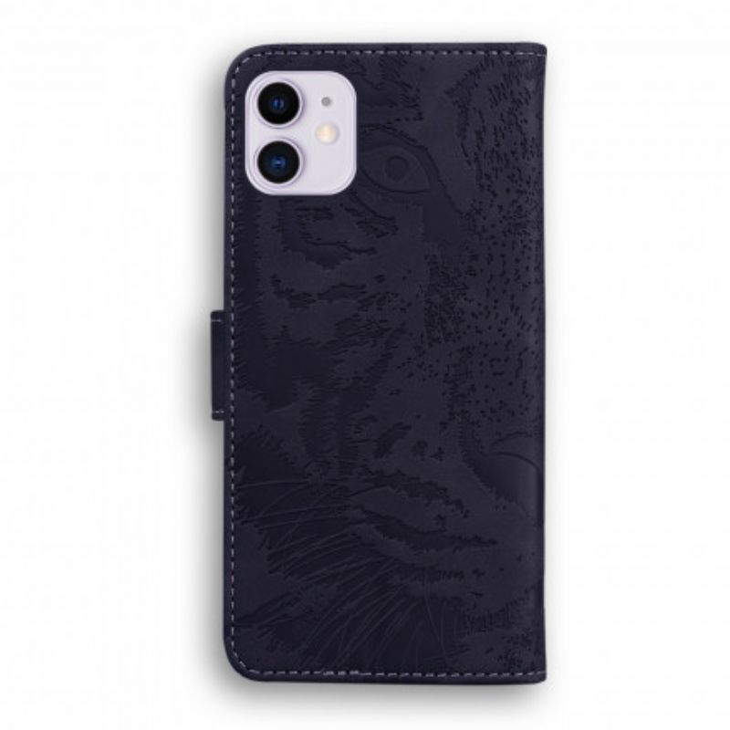 Flip Cover iPhone 11 Tiger Ansigtstryk