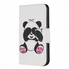 Læder Cover iPhone 11 Panda Sjov