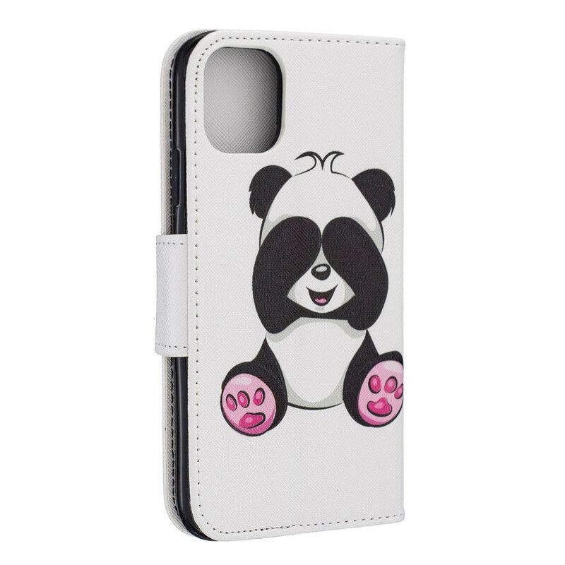 Læder Cover iPhone 11 Panda Sjov