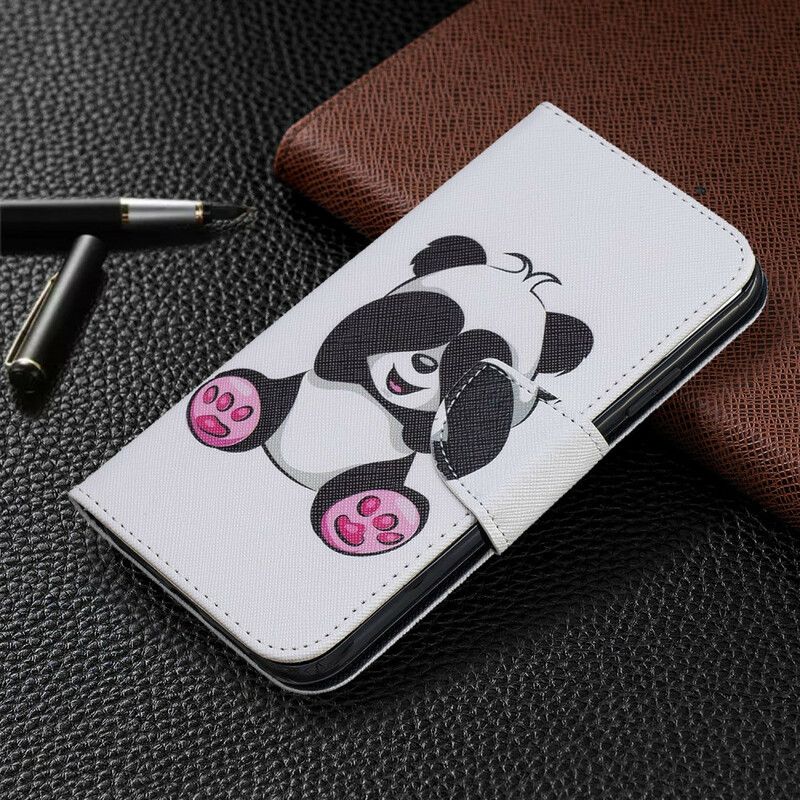 Læder Cover iPhone 11 Panda Sjov