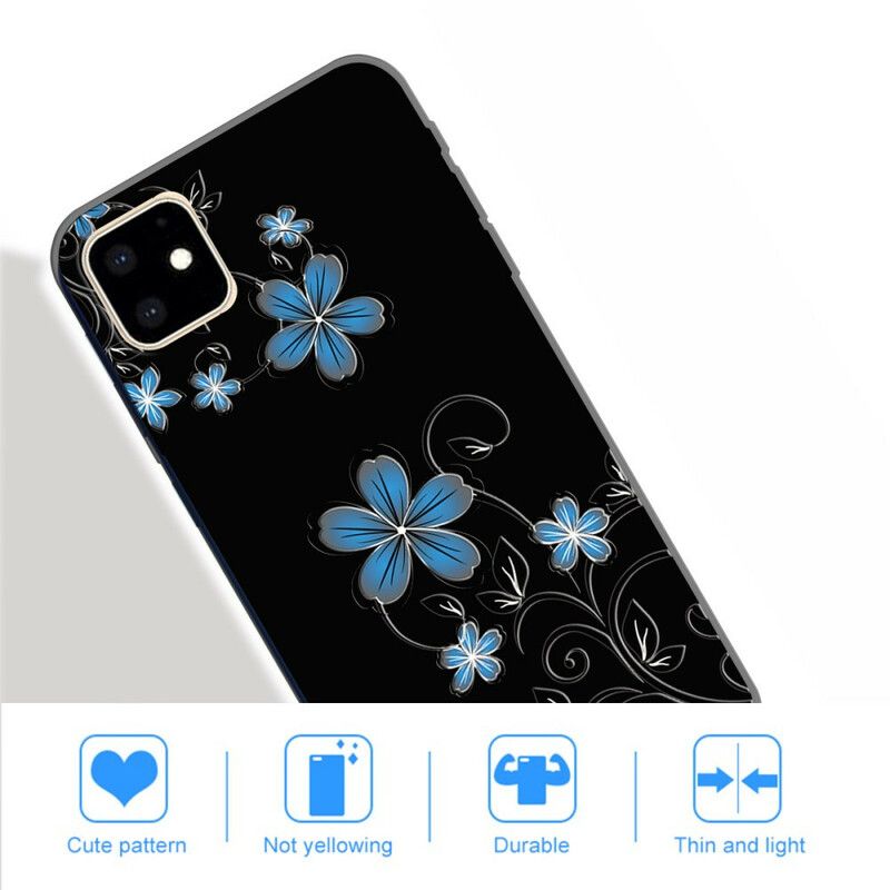 Mobilcover iPhone 11 Blå Blomster