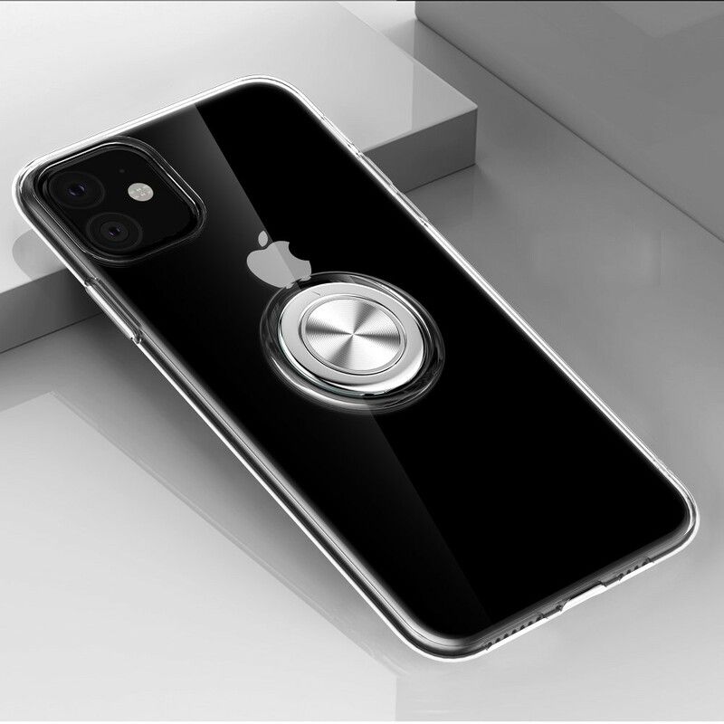 Mobilcover iPhone 11 Transparent Med Ring-support