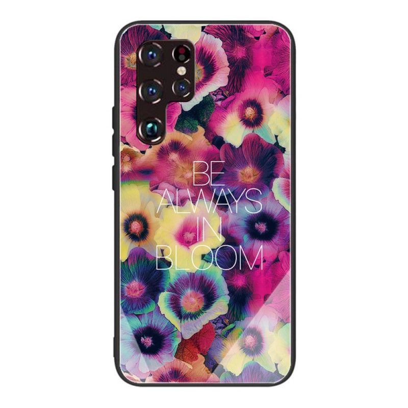 Cover Samsung Galaxy S22 Ultra 5G Be Always In Bloom Hærdet Glas