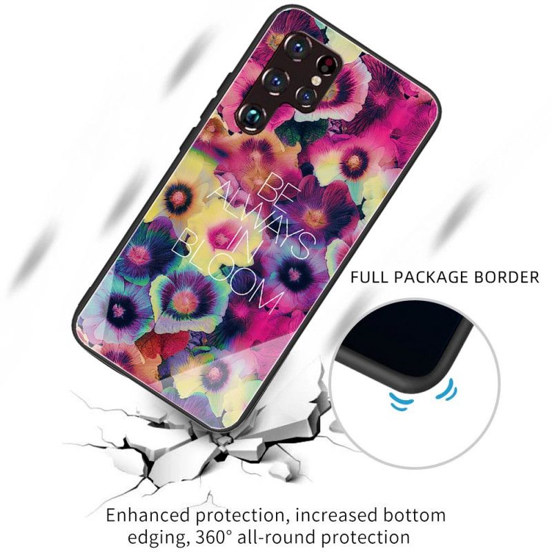 Cover Samsung Galaxy S22 Ultra 5G Be Always In Bloom Hærdet Glas