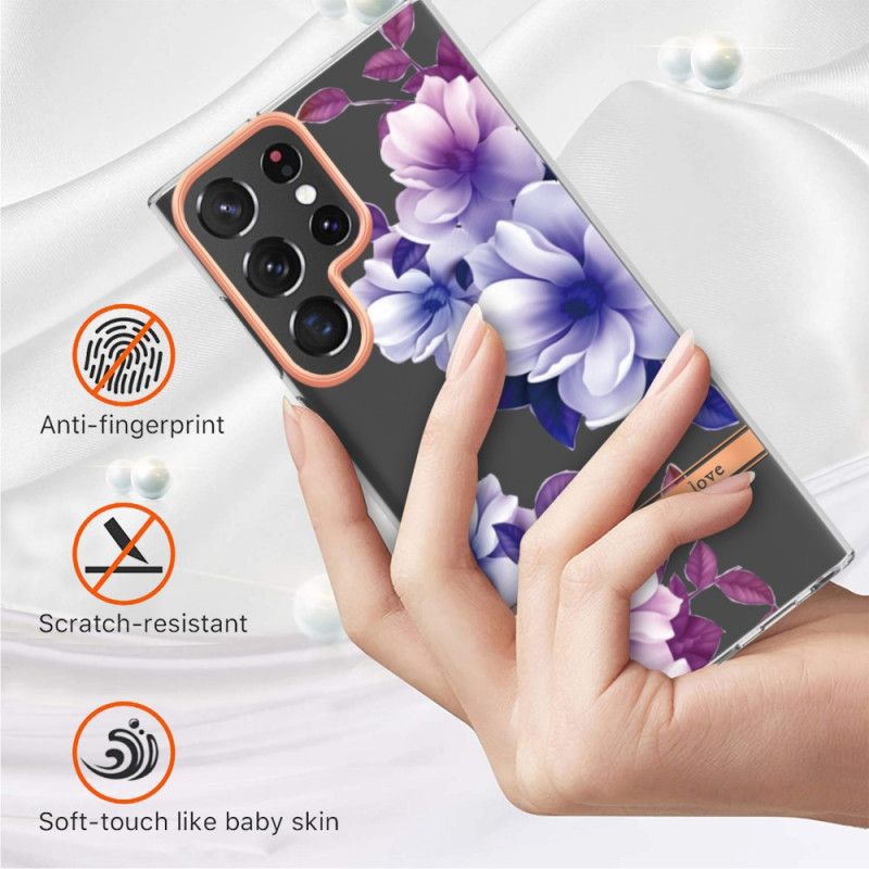 Cover Samsung Galaxy S22 Ultra 5G Blomster Lev Det Liv Du Elsker