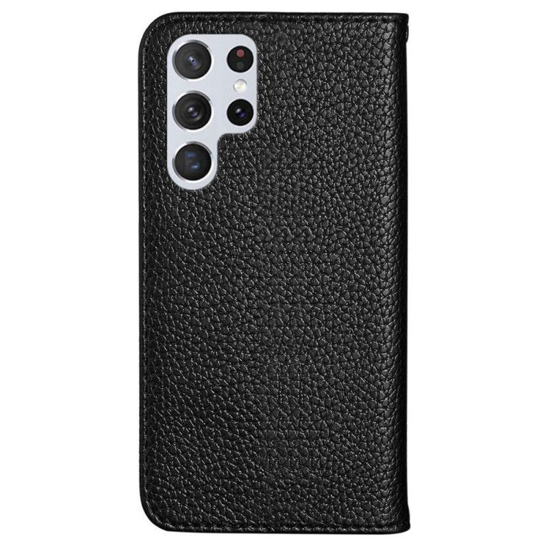 Cover Samsung Galaxy S22 Ultra 5G Flip Cover Ultra Chic Litchi Imiteret Læder