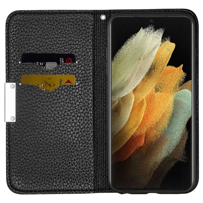 Cover Samsung Galaxy S22 Ultra 5G Flip Cover Ultra Chic Litchi Imiteret Læder