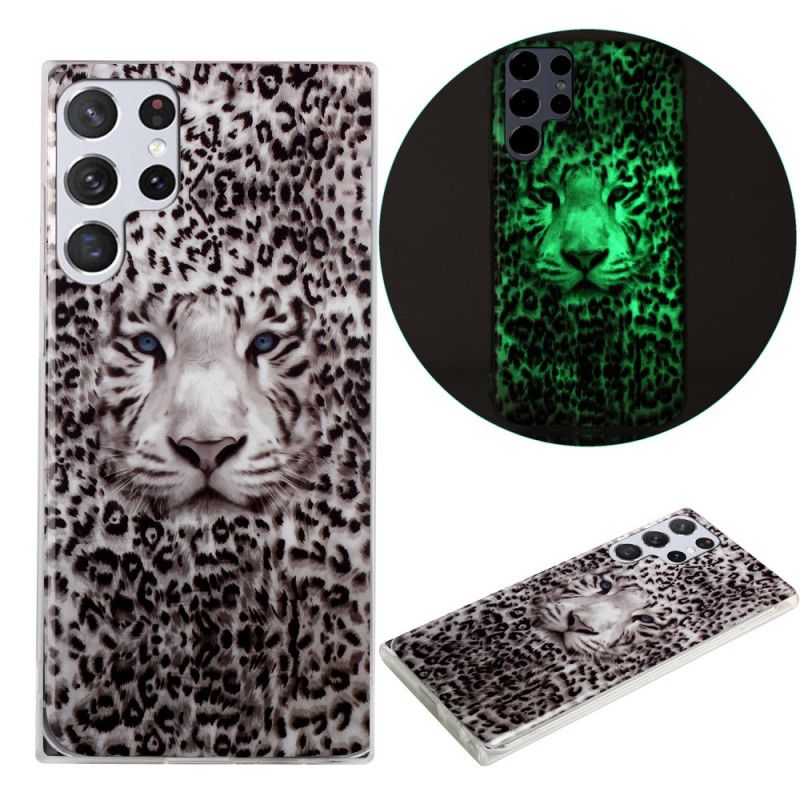 Cover Samsung Galaxy S22 Ultra 5G Fluorescerende Leopard