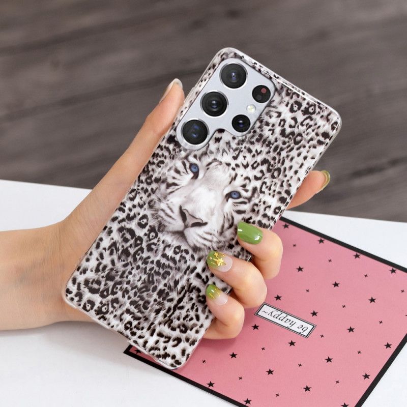 Cover Samsung Galaxy S22 Ultra 5G Fluorescerende Leopard