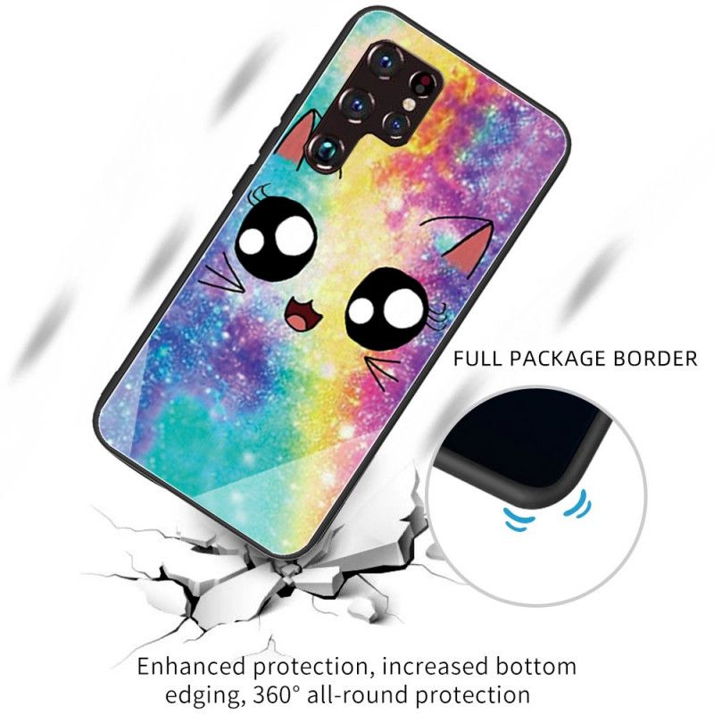 Cover Samsung Galaxy S22 Ultra 5G Hærdet Glas Kat