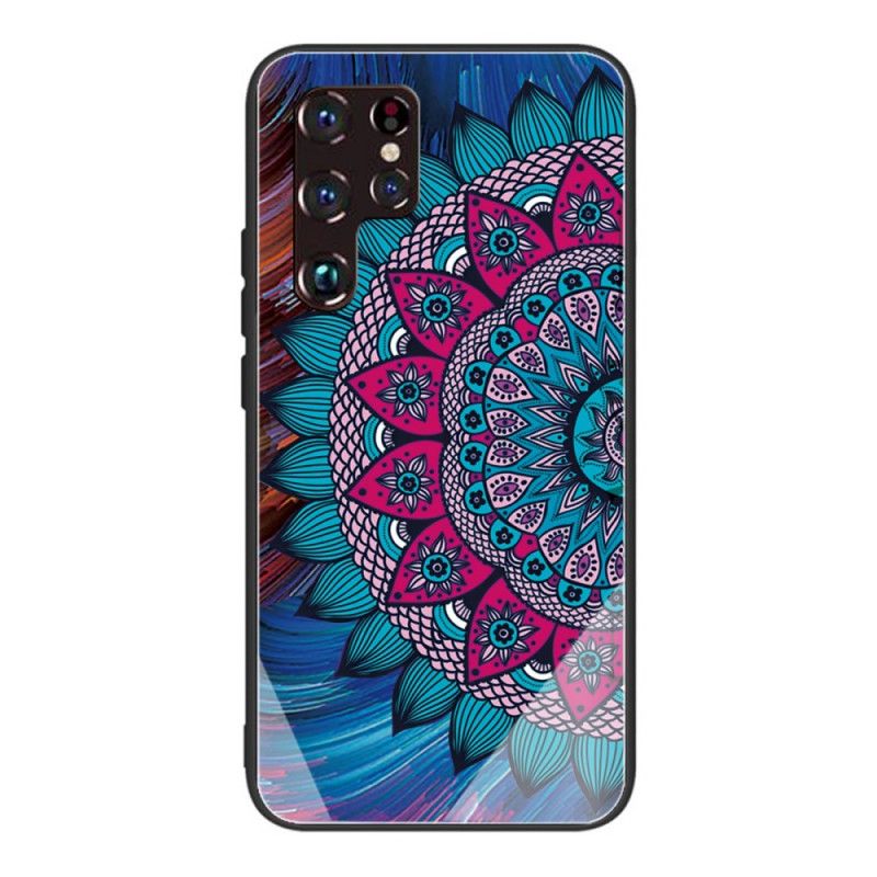 Cover Samsung Galaxy S22 Ultra 5G Hærdet Glas Mandala