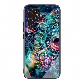 Cover Samsung Galaxy S22 Ultra 5G Hærdet Glas Mandala