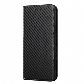 Cover Samsung Galaxy S22 Ultra 5G Med Snor Flip Cover Kulfiberrem