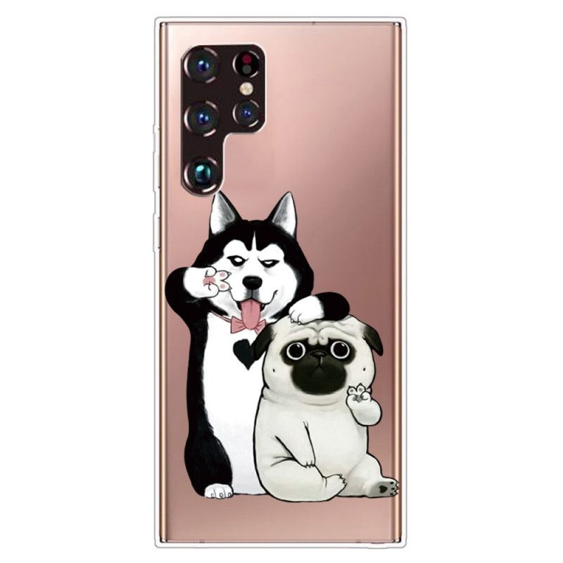 Cover Samsung Galaxy S22 Ultra 5G Sjove Hunde