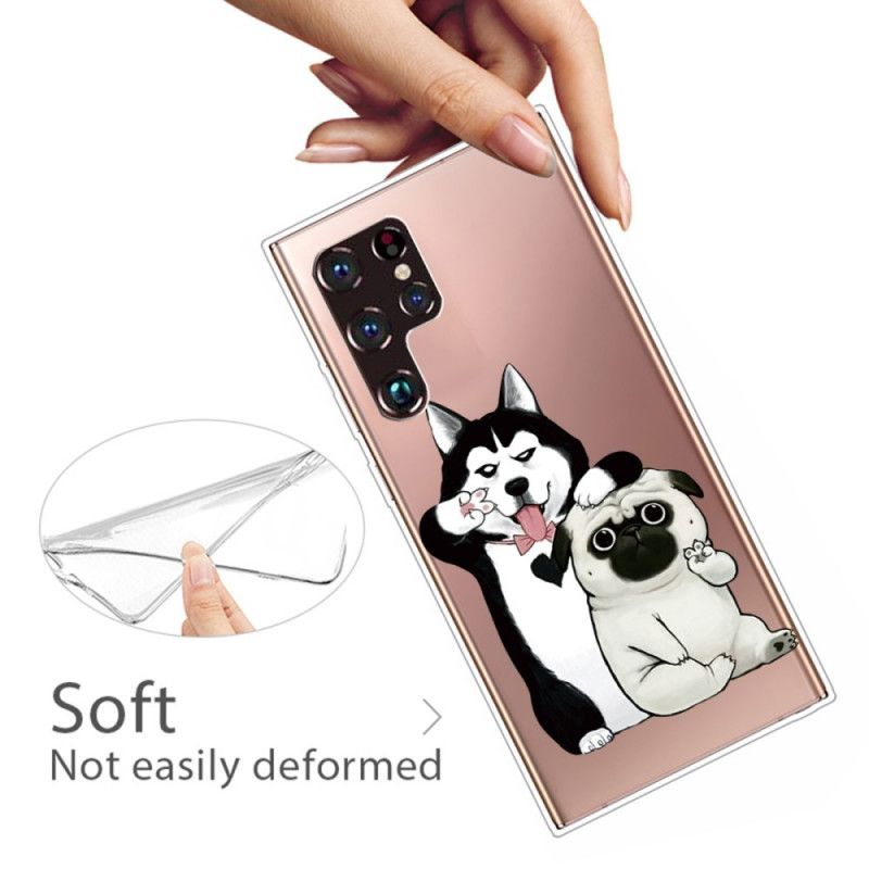 Cover Samsung Galaxy S22 Ultra 5G Sjove Hunde