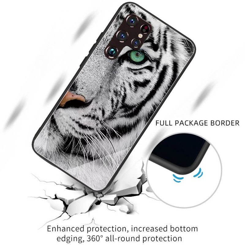 Cover Samsung Galaxy S22 Ultra 5G Tiger Hærdet Glas