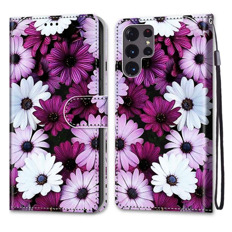 Flip Cover Samsung Galaxy S22 Ultra 5G Blomstervidunder