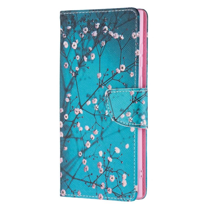 Flip Cover Samsung Galaxy S22 Ultra 5G Blomstrende Træ