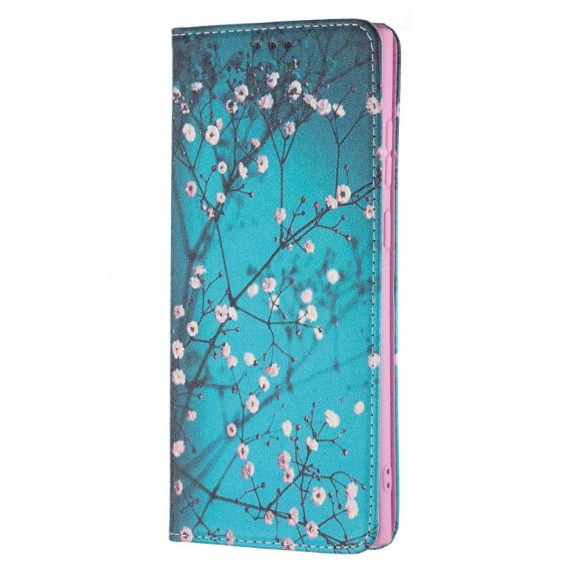 Flip Cover Samsung Galaxy S22 Ultra 5G Blomstrende Træ