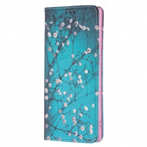 Flip Cover Samsung Galaxy S22 Ultra 5G Blomstrende Træ