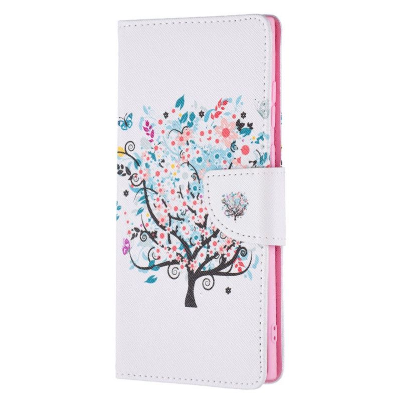 Flip Cover Samsung Galaxy S22 Ultra 5G Blomstret Træ