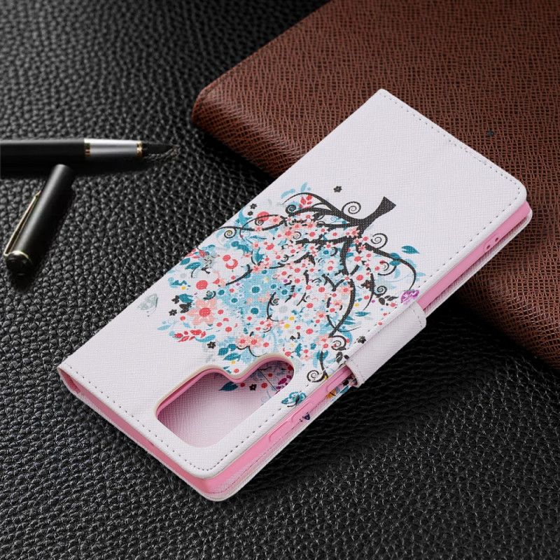 Flip Cover Samsung Galaxy S22 Ultra 5G Blomstret Træ