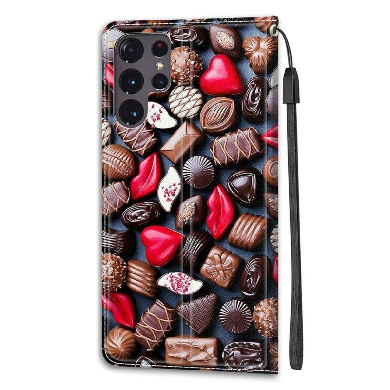 Flip Cover Samsung Galaxy S22 Ultra 5G Chokolade