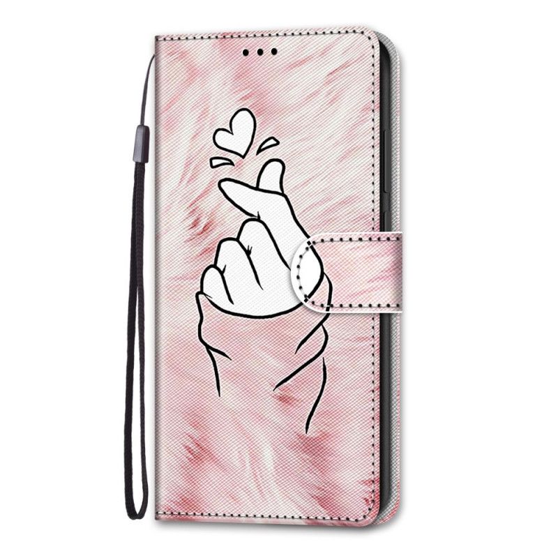 Flip Cover Samsung Galaxy S22 Ultra 5G Fingerhjerte