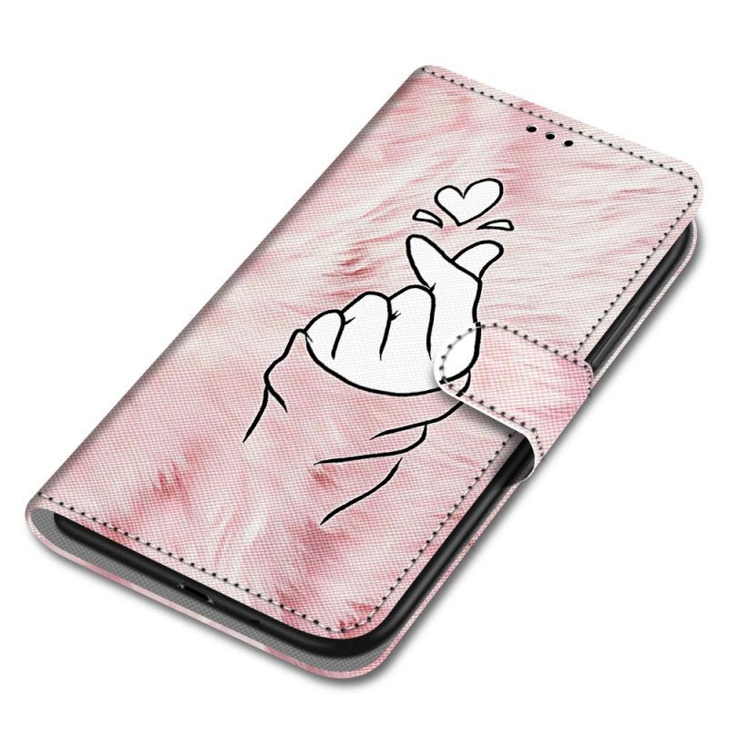 Flip Cover Samsung Galaxy S22 Ultra 5G Fingerhjerte