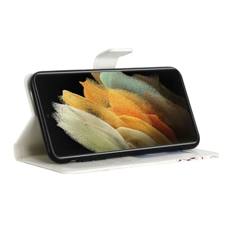 Flip Cover Samsung Galaxy S22 Ultra 5G Flyvende Sommerfugle