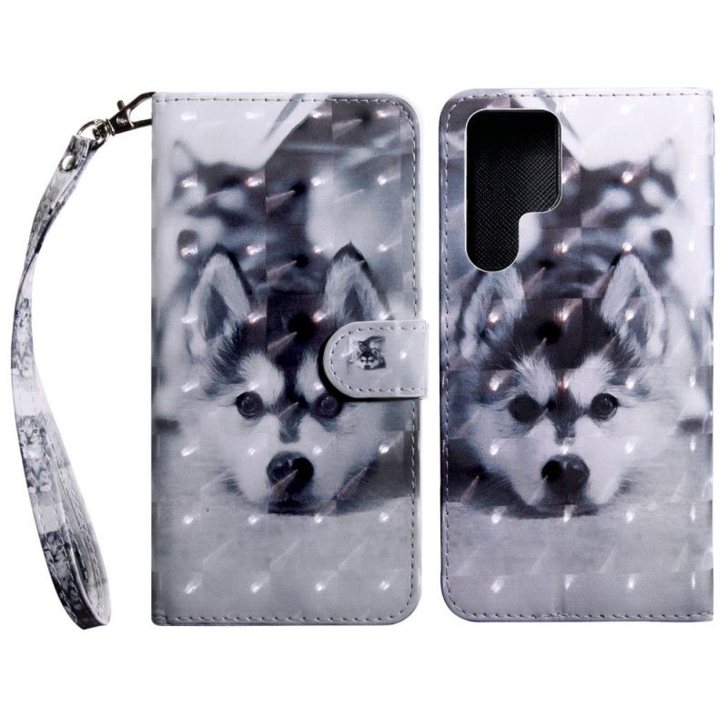 Flip Cover Samsung Galaxy S22 Ultra 5G Gustave The Dog