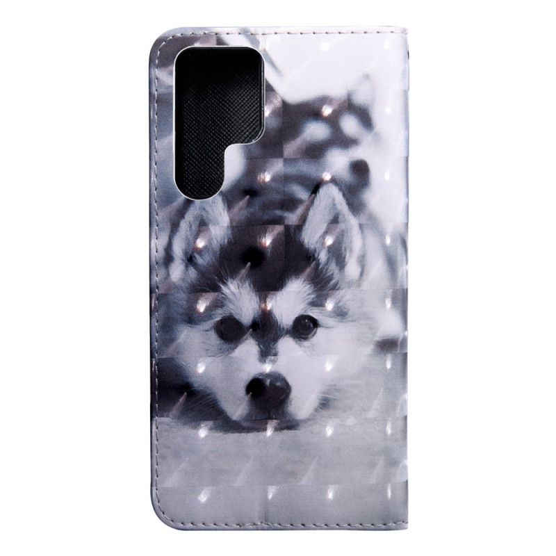 Flip Cover Samsung Galaxy S22 Ultra 5G Gustave The Dog