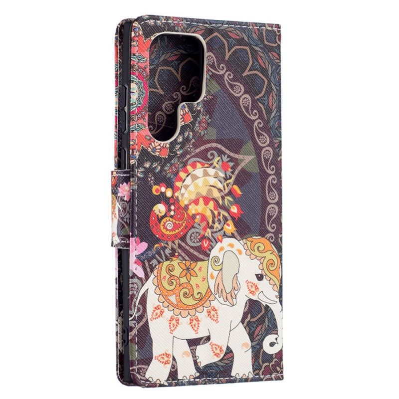 Flip Cover Samsung Galaxy S22 Ultra 5G Indisk Elefant