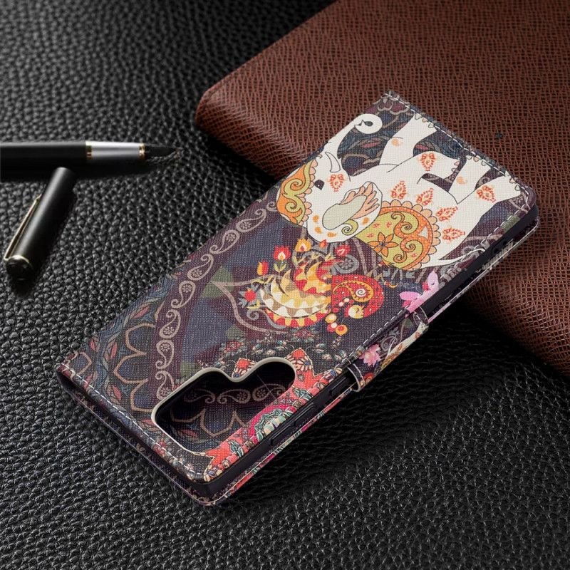 Flip Cover Samsung Galaxy S22 Ultra 5G Indisk Elefant