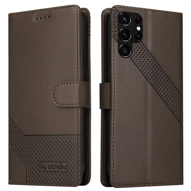 Flip Cover Samsung Galaxy S22 Ultra 5G Lædereffekt Gq.utrobe