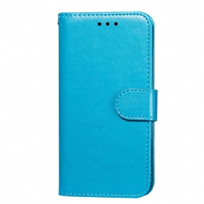 Flip Cover Samsung Galaxy S22 Ultra 5G Med Snor Ensfarvet Rem