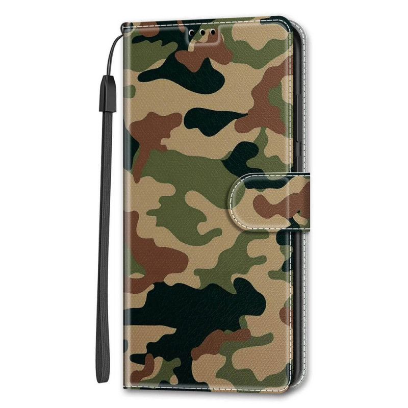 Flip Cover Samsung Galaxy S22 Ultra 5G Militær Camouflage