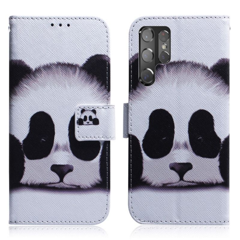 Flip Cover Samsung Galaxy S22 Ultra 5G Panda Ansigt