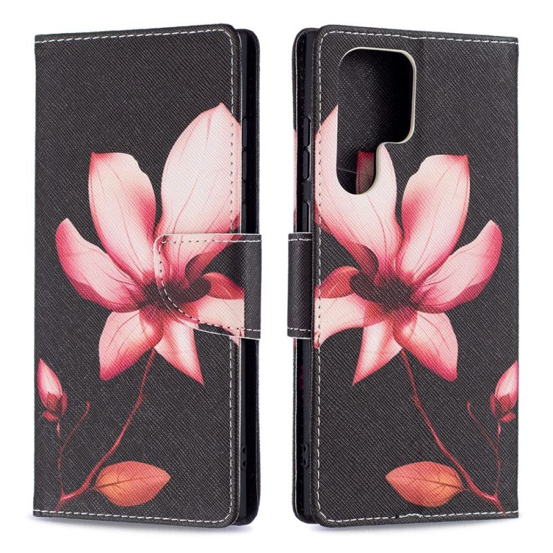 Flip Cover Samsung Galaxy S22 Ultra 5G Pink Blomst