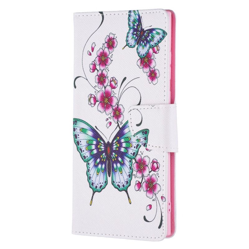 Flip Cover Samsung Galaxy S22 Ultra 5G Sommerfuglekonger