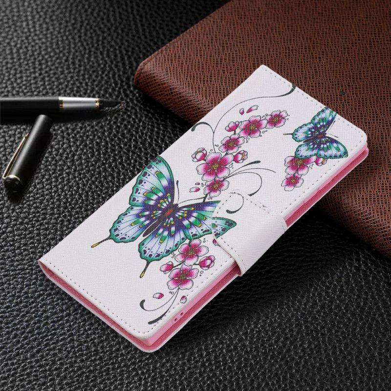 Flip Cover Samsung Galaxy S22 Ultra 5G Sommerfuglekonger