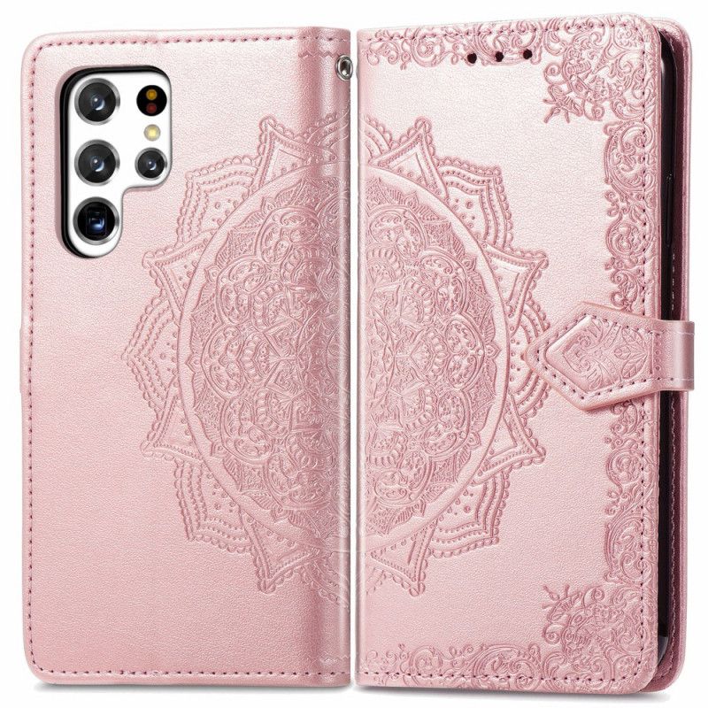 Læder Cover Samsung Galaxy S22 Ultra 5G Middelaldermandala