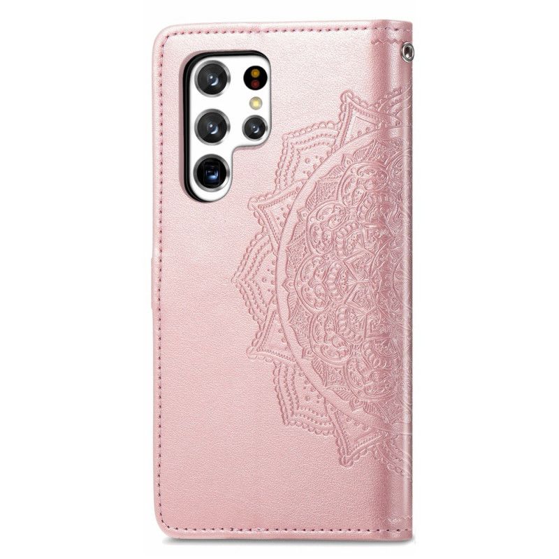 Læder Cover Samsung Galaxy S22 Ultra 5G Middelaldermandala