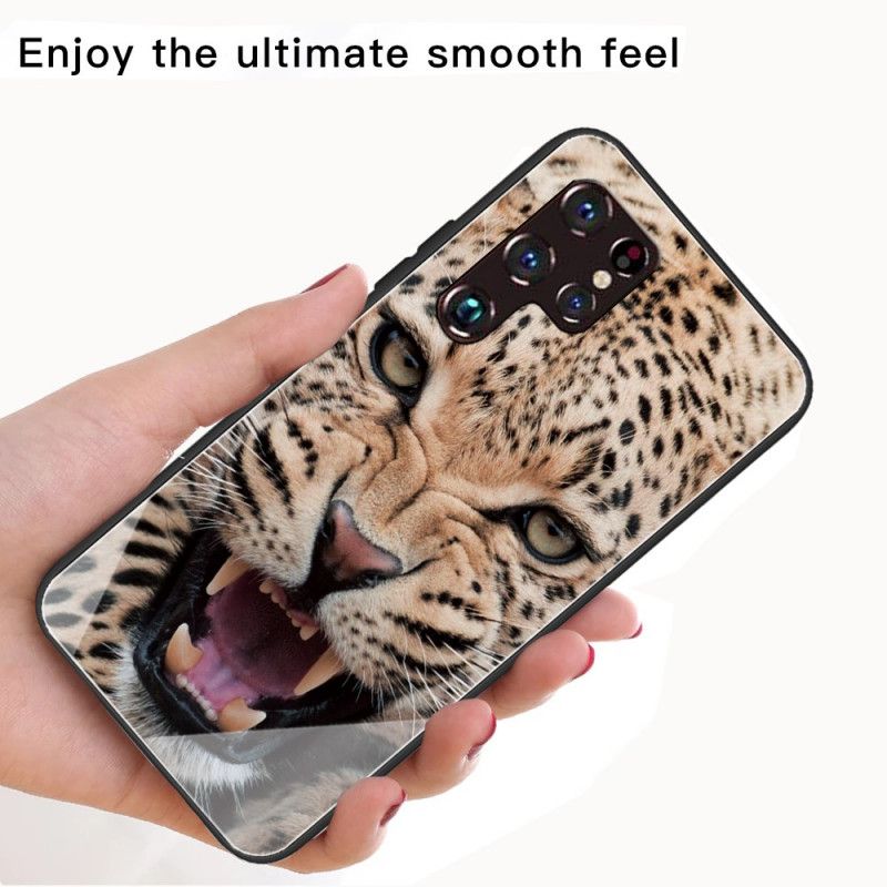 Mobilcover Samsung Galaxy S22 Ultra 5G Leopard Hærdet Glas