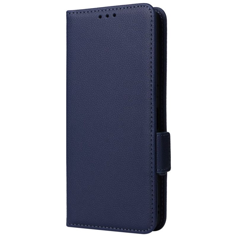 Flip Cover Sony Xperia 1 Vi Litchi Imiteret Læder Med Rem