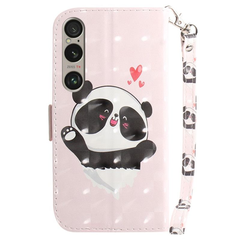 Flip Cover Sony Xperia 1 Vi Panda Love Med Rem